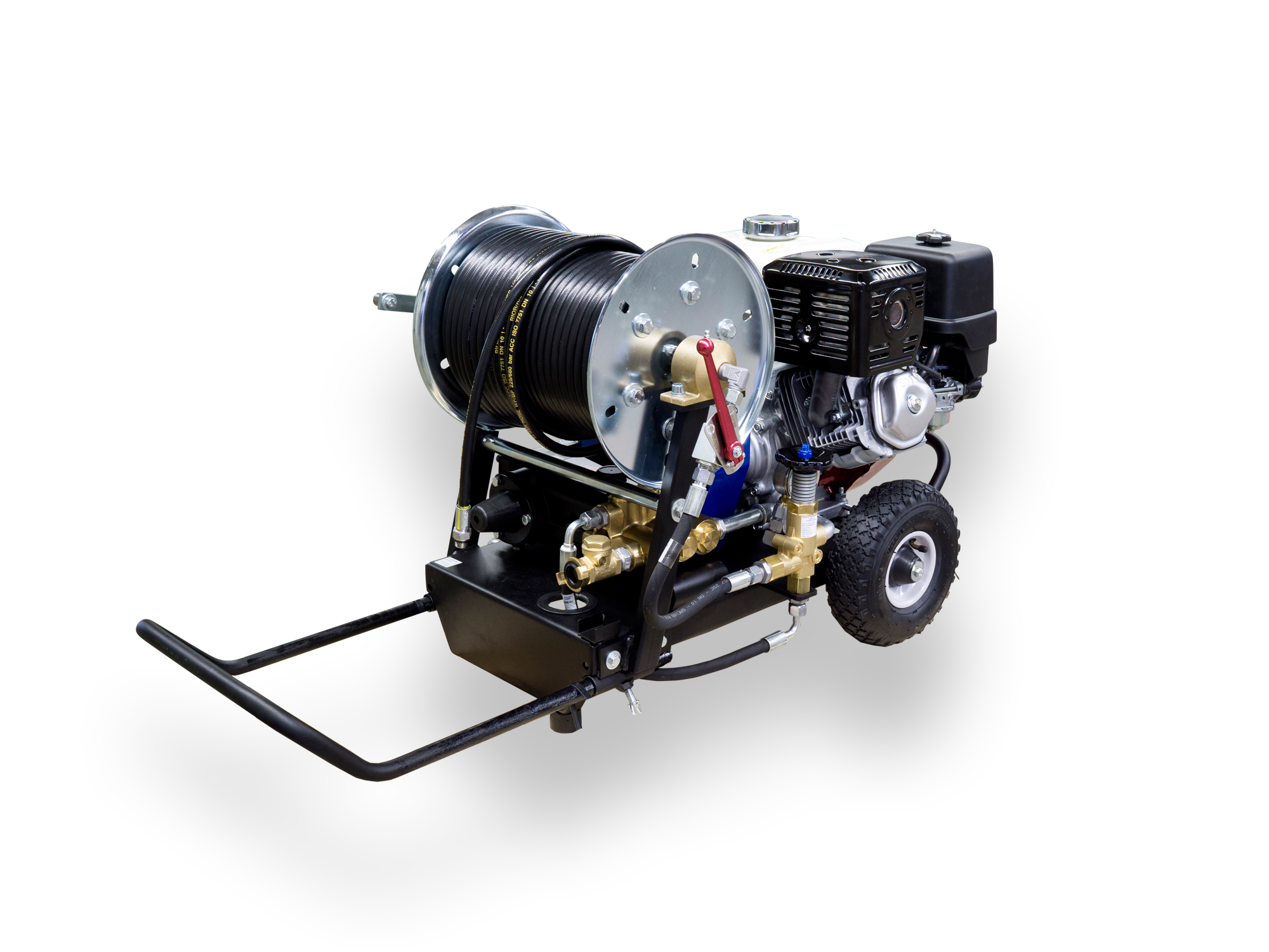 Hochdruck-Spülgerät HD40 11 PS-Benzinmotor und Zubehör Hochdruck-Spülgerät HD40 11 PS-Benzinmotor und Zubehör