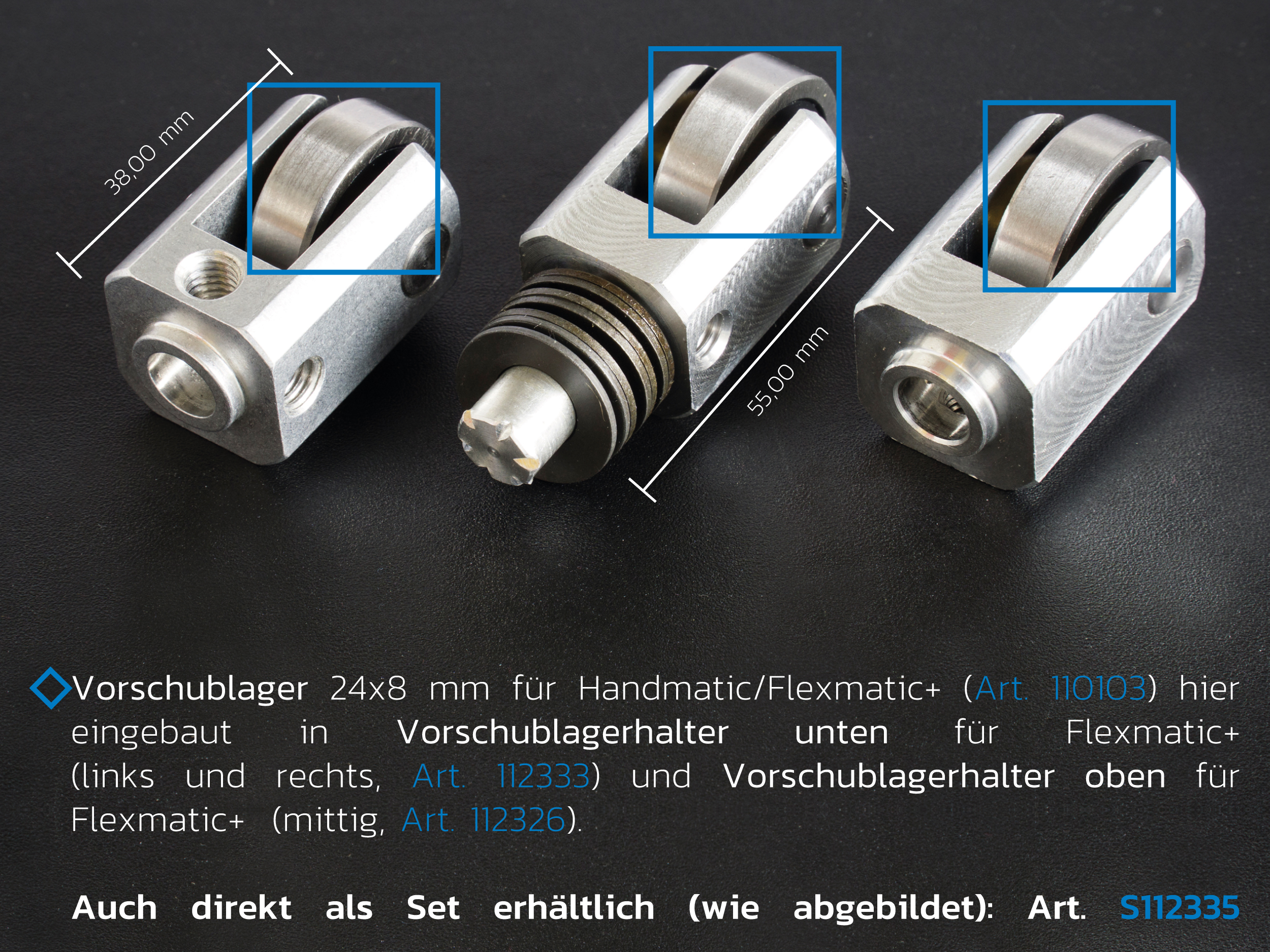 Vorschublager 24 x 8 für Handmatic und Vorschublager 24 x 8 für Handmatic und