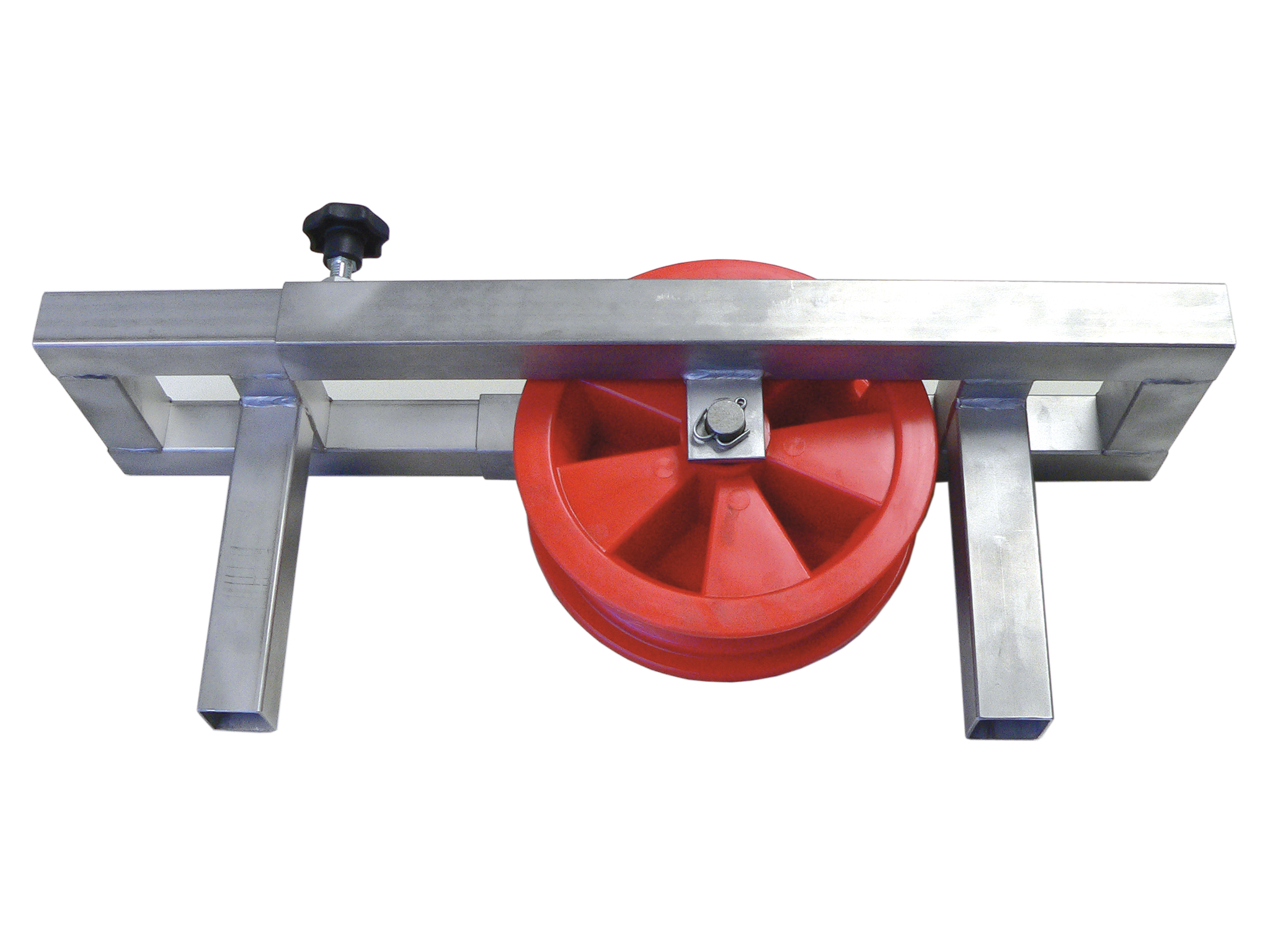 Umlenkgerät Oberkante NW 13-25 mit Rolle Laufweite 250 mm Umlenkgerät Oberkante NW 13-25 mit Rolle Laufweite 250 mm