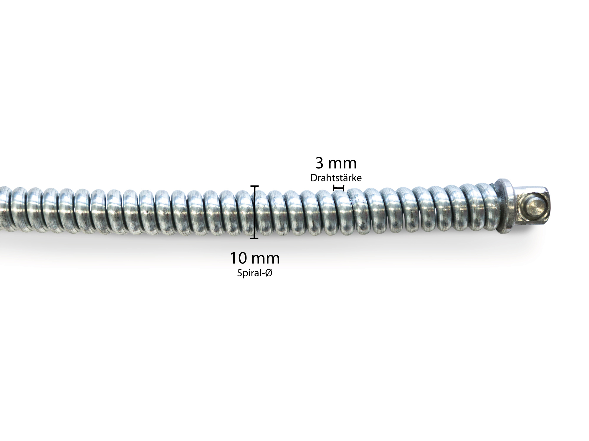 Spirale Ø10x3,0mm, L=10M, Rechts gewickelt, Kupp. ◻8 - ◻10 Spirale Ø10x3,0mm, L=10M, Rechts gewickelt, Kupp. ◻8 - ◻10